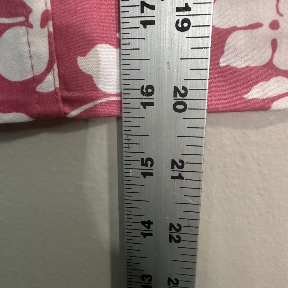 Ann Taylor Pink White Floral Cotton Pencil Skirt Womens 16 Career Summer Casual - Picture 7 of 7